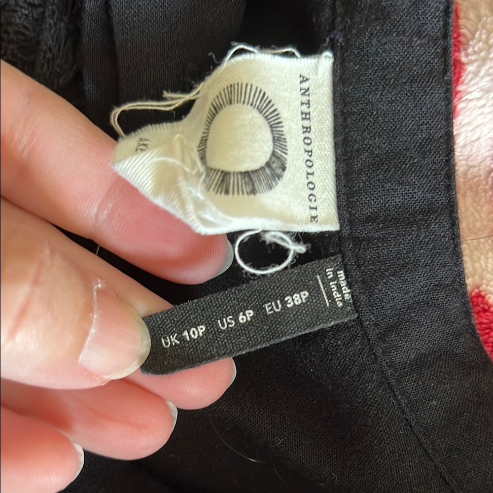 Akemi and Kin Anthropologie Embroidered Black Blouse - 6P - Picture 9 of 12